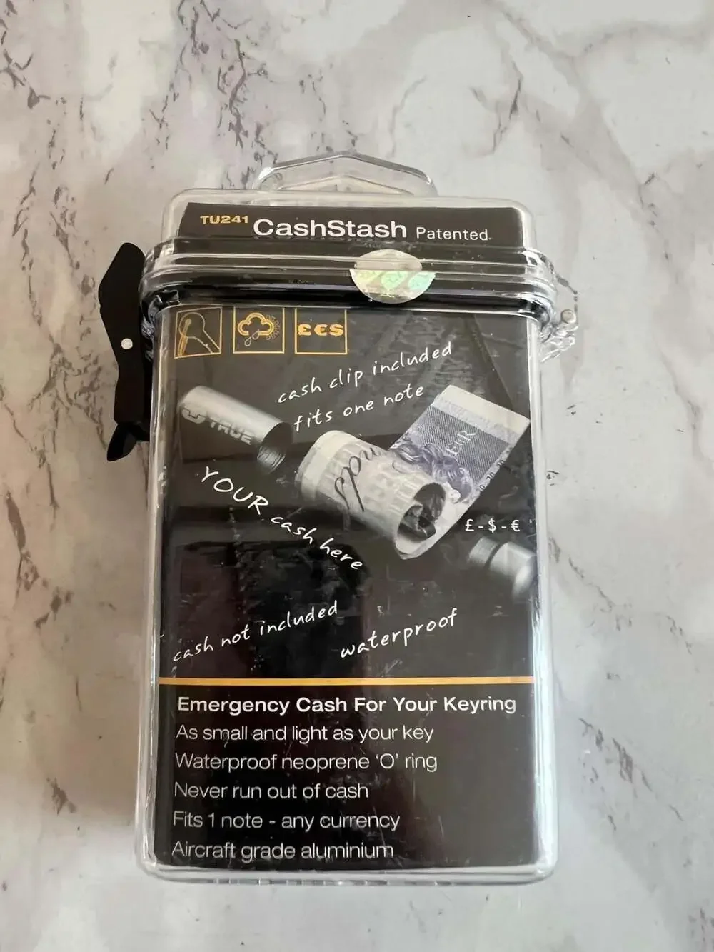 True Utility CashStash Key-Ring Emergency Cash Holder TU241